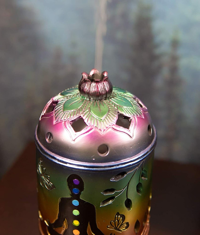 Ebros Seven Charkra Aroma Diffuser with Light Home Decor Statue Figurine