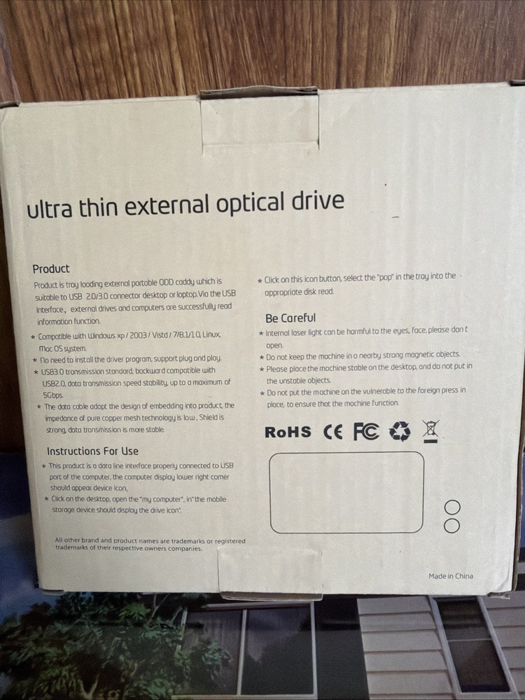 Ultra thin external optical drive USB 3.0 Excellent tested
