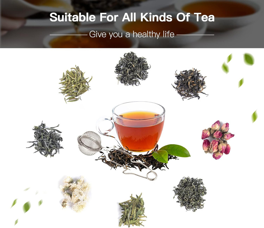 Stainless Steel Snap Ball Tea Strainer Infuser Filter, 2 Pack