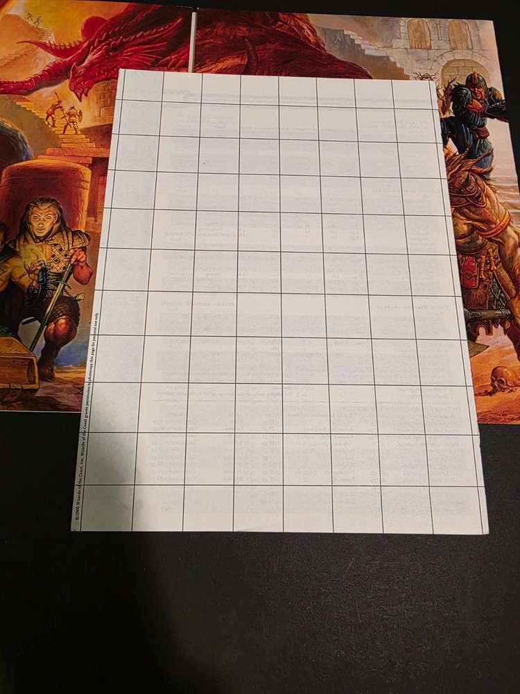 Dungeons & Dragons 3rd Edition Dungeon Master Screen & Combat Planner ☆ D&D ☆