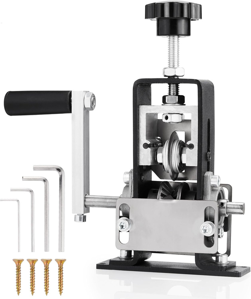 Manual Wire Stripping Machine, 2-in-1 Hand Crank & Drill Powered Tool