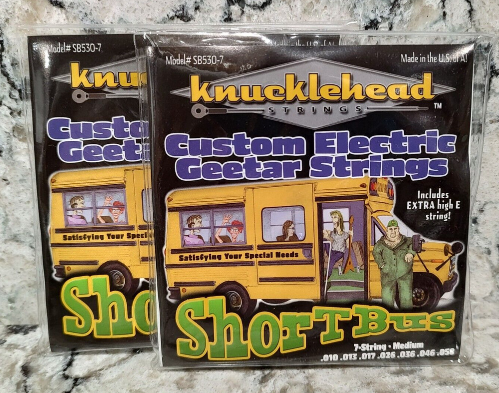 2 packs KNUCKLEHEAD 7 STRING ELECTRIC GUITAR STRINGS 10-58 MEDIUM
