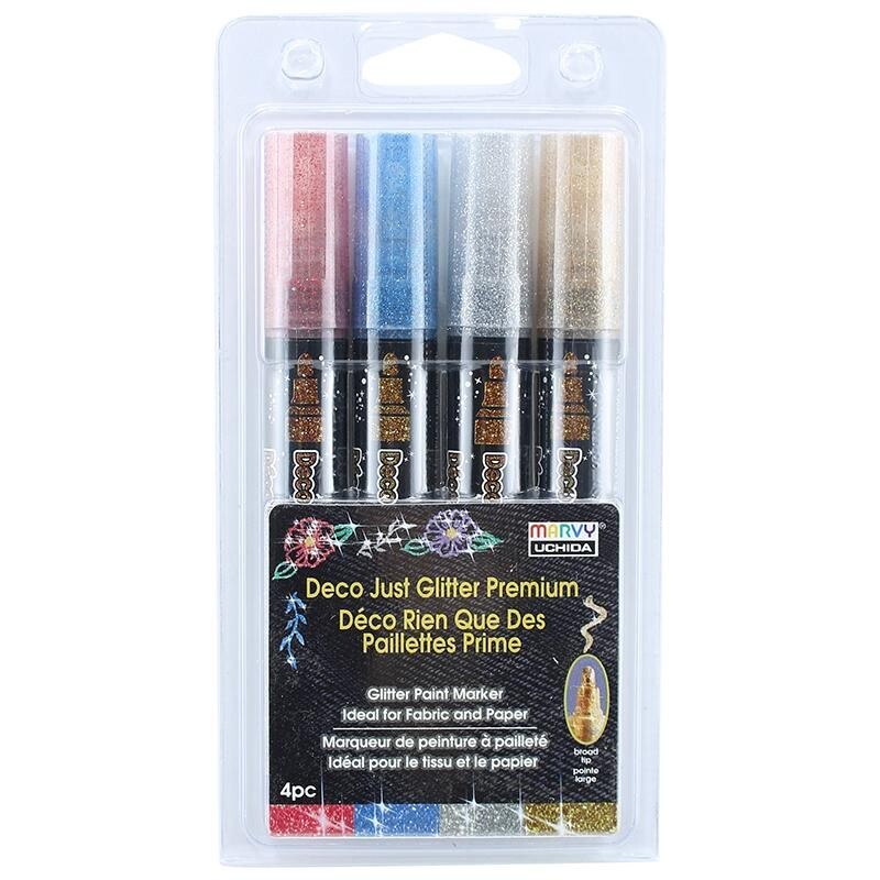 Deco Glitter Fabric Marker Set 0223JGP04A Uchida of Ameri#1