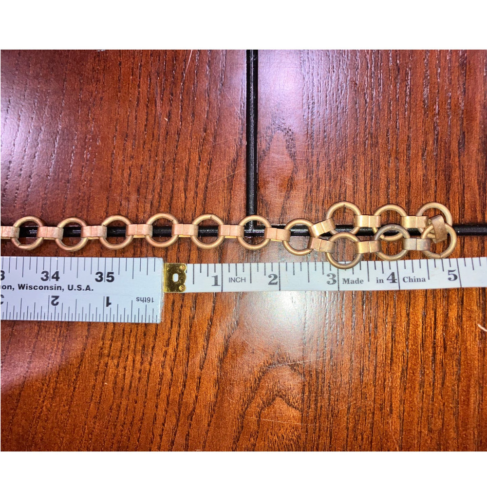 Chunk Linked Chain Two Tone Statement 31 Inch Necklace!