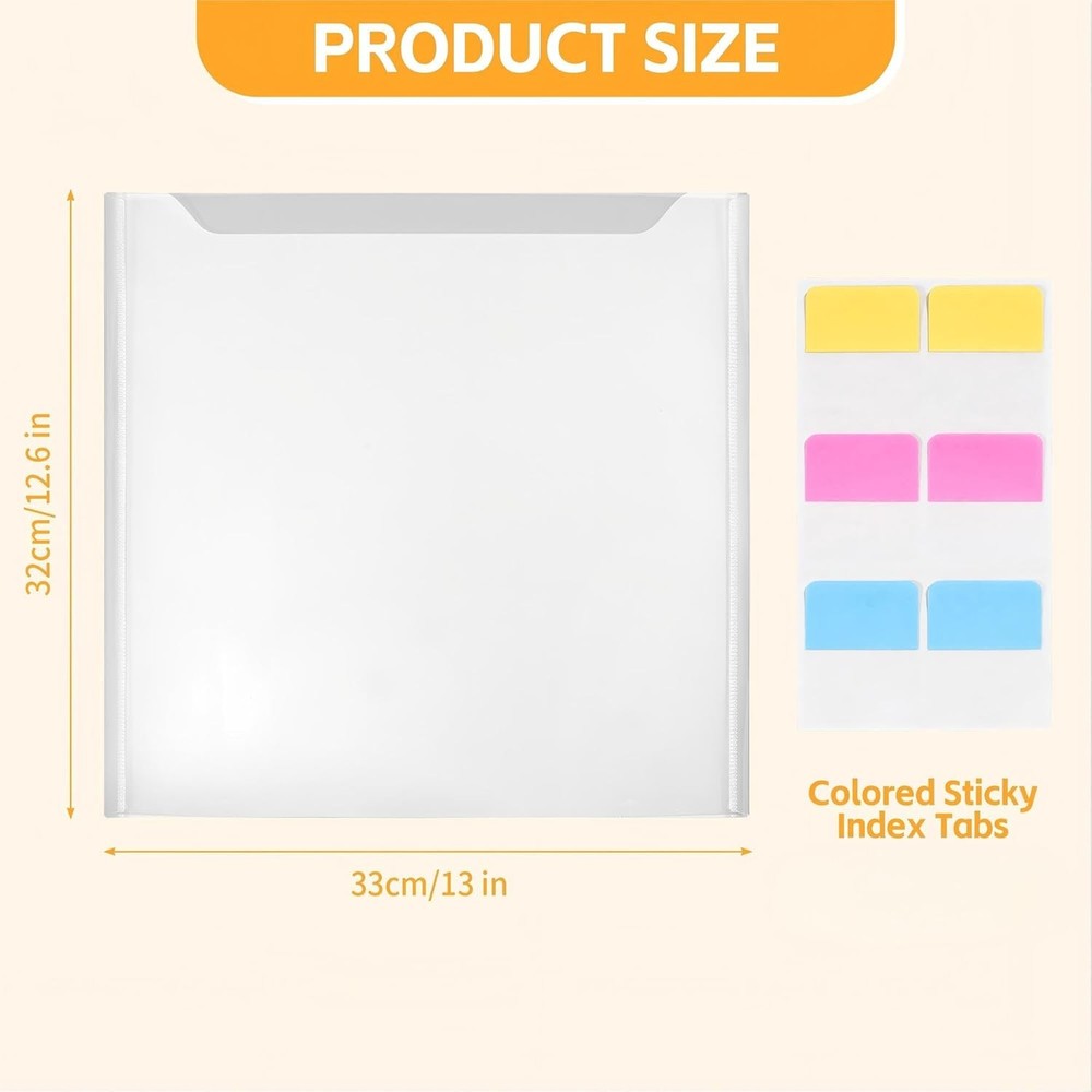 12 Pack Scrapbook Paper Storage Organizer Tabs