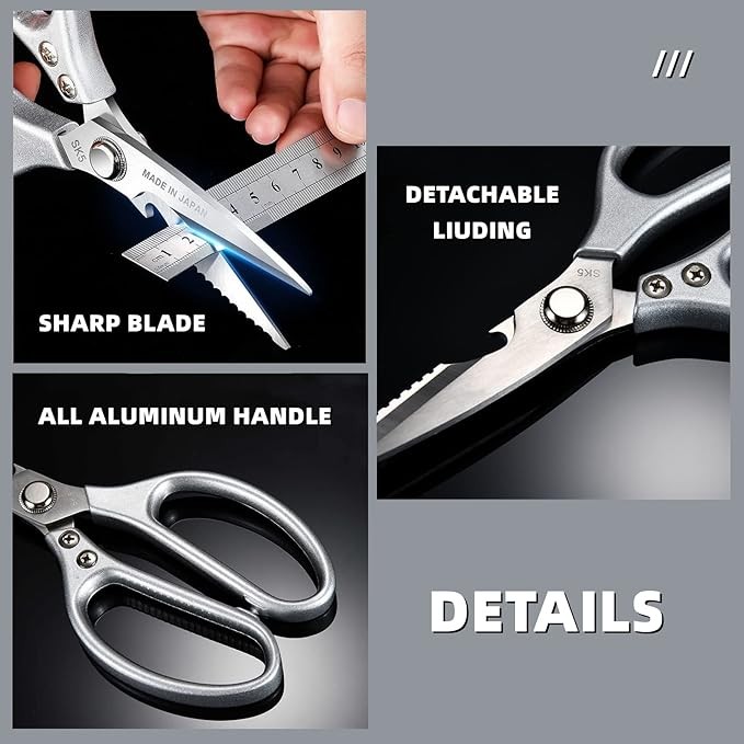 Kitchen Scissors Stainless Steel Multi Function Food Shear Sharp Heavy Duty Tool