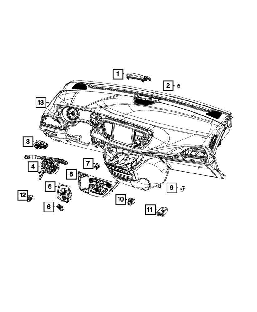 Genuine Mopar Vehicle Feature Controls Center Stack 6UX671X8AA