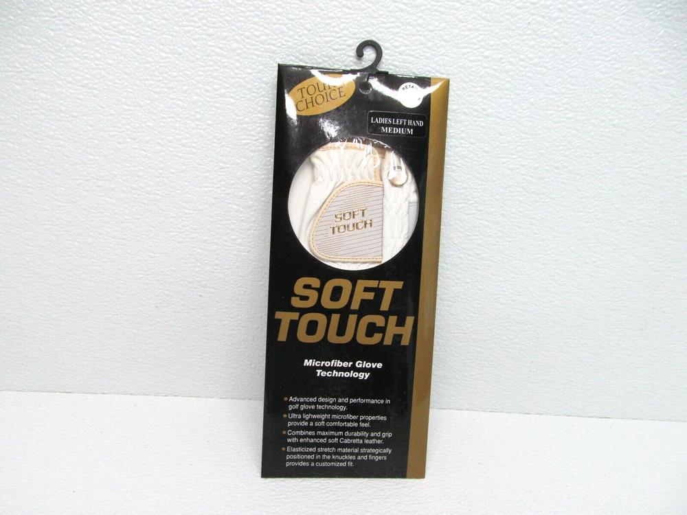 Soft Touch Women's Professional Golf Glove White Cabretta Leather Left Hand Med