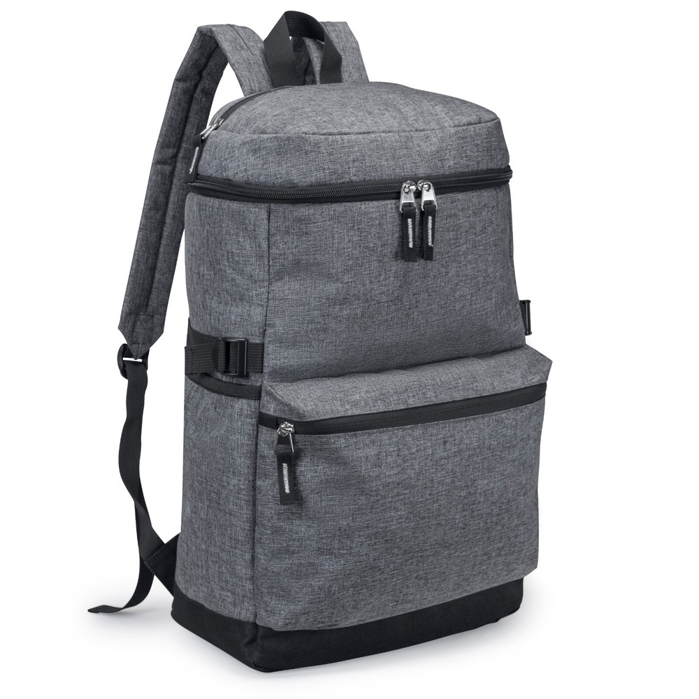 Laptop Tablet 19" Travel Backpack Padded Back Panel Book Bag Heather Grey
