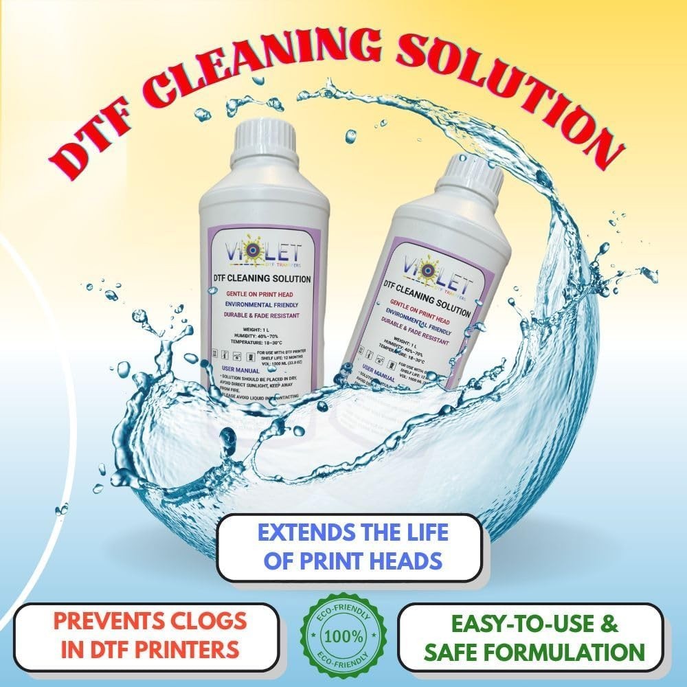 DTF Cleaning Solution 1000ML–Print Head Cleaner for All DTF Printer incl. Ep-...