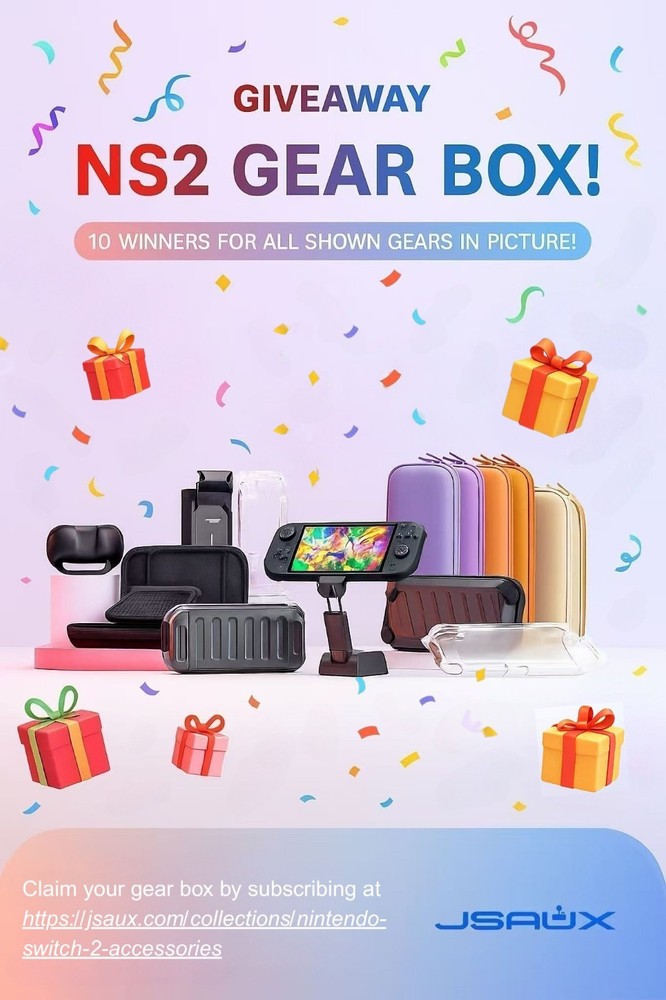 JSAUX Switch 2 Gear box Accessory Bundle Cases Protector