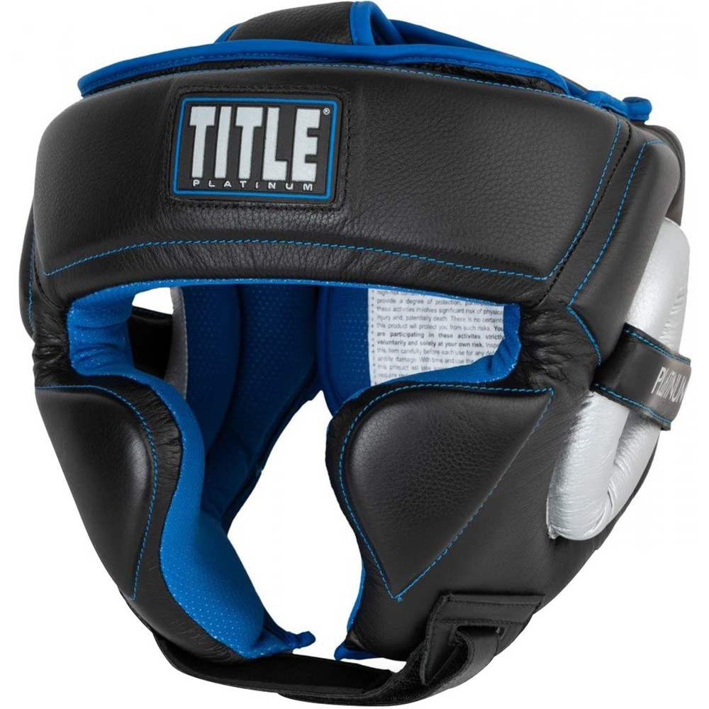 Title Boxing Platinum Perilous Training Headgear - Regular - Black/Silver