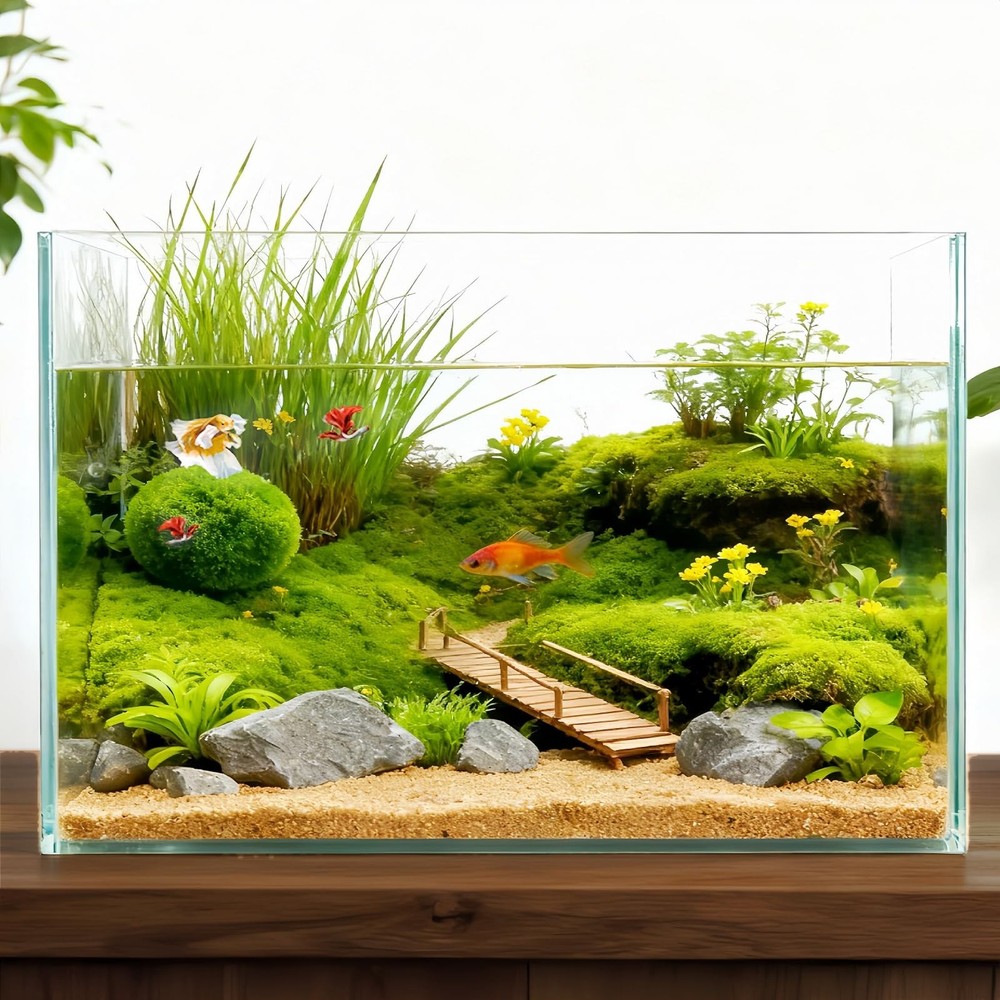 3 Gallon Glass Fish Tank, Small Betta Fish Aquarium, Ultra Clear Rectangular ...