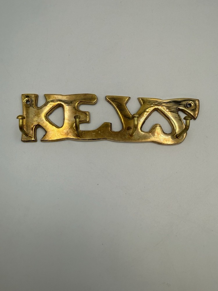 Vintage Solid Brass Key wall hanging Holder entry way  Organize