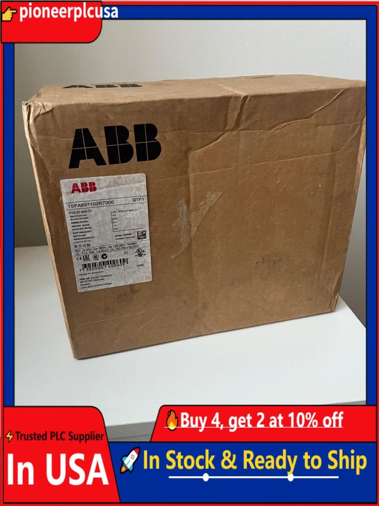 ABB PSE25-600-70 Solid State Soft Starter 208-600 VAC 3-Phase 50/60 25 Amp