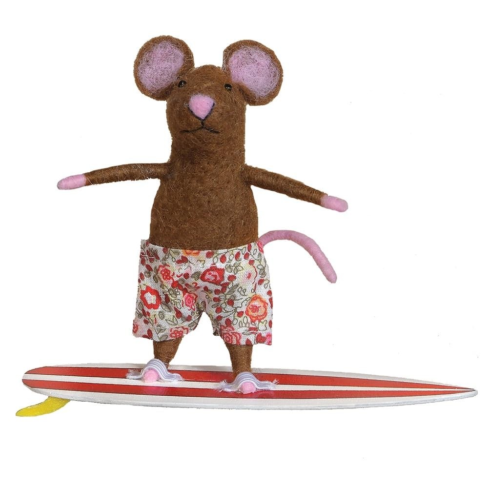 HomArt Felt Surfer Mouse Ornament