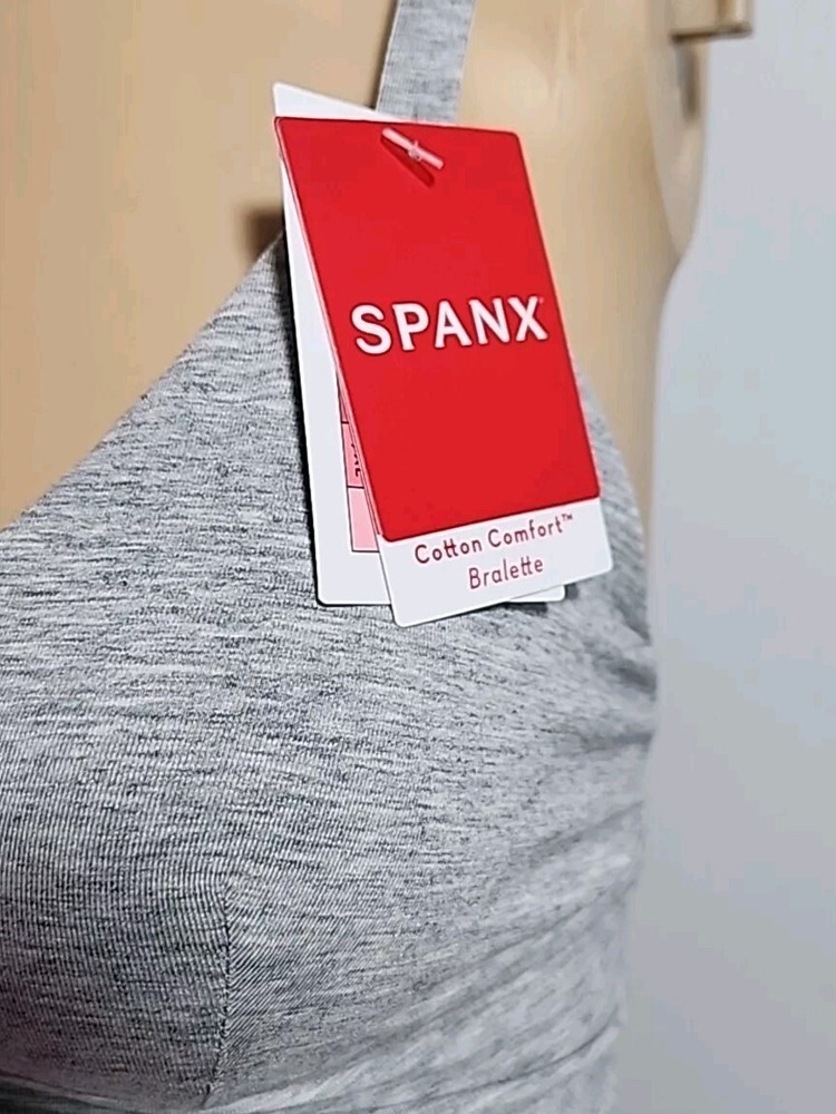 SPANX Cotton Comfort Bralette Size M Grey