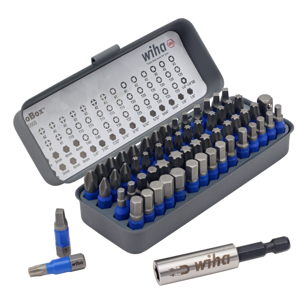 Wiha Tools 76868 GoBox TerminatorBlue Impact Bit Set, 61 Pieces