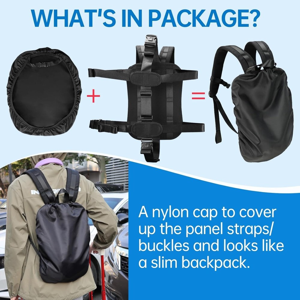 Backpack Carrying System with Strap for Carrying Hard Shell Case/Hand Luggage