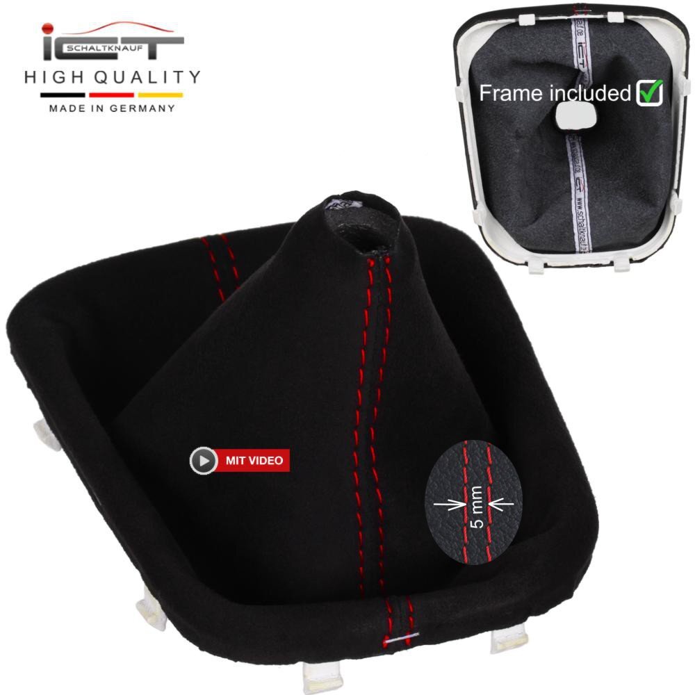 Shift boot shift boot Alcantara ® for Hyundai i30N Elantra GT seam red