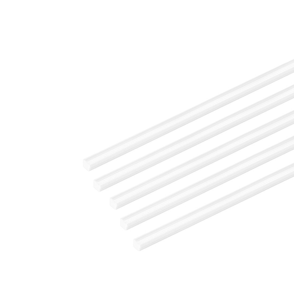 3mm×3mm×10" ABS Plastic Square,Bars Rod for Architectural Model Making DIY 5PC