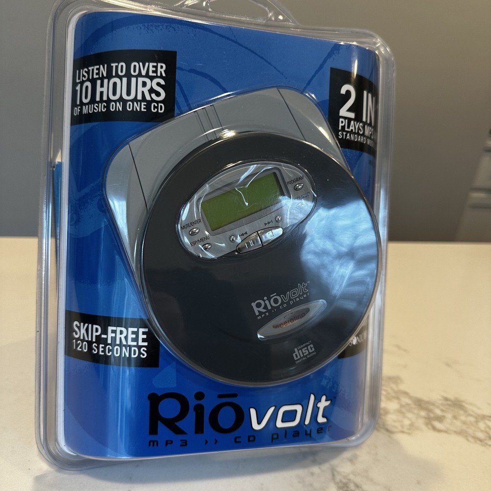 Rio Volt SP50 MP3 CD Player, Skip Protection, Text Display, Black