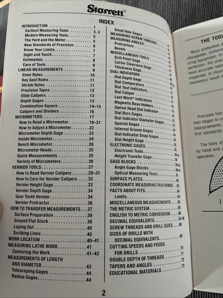 Starrett Tools And Rules For Precision Measuring Issue 6 6-92