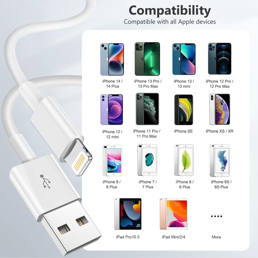 Apple Original Cable Lightning to USB Cable iPhone, iPad, or iPod