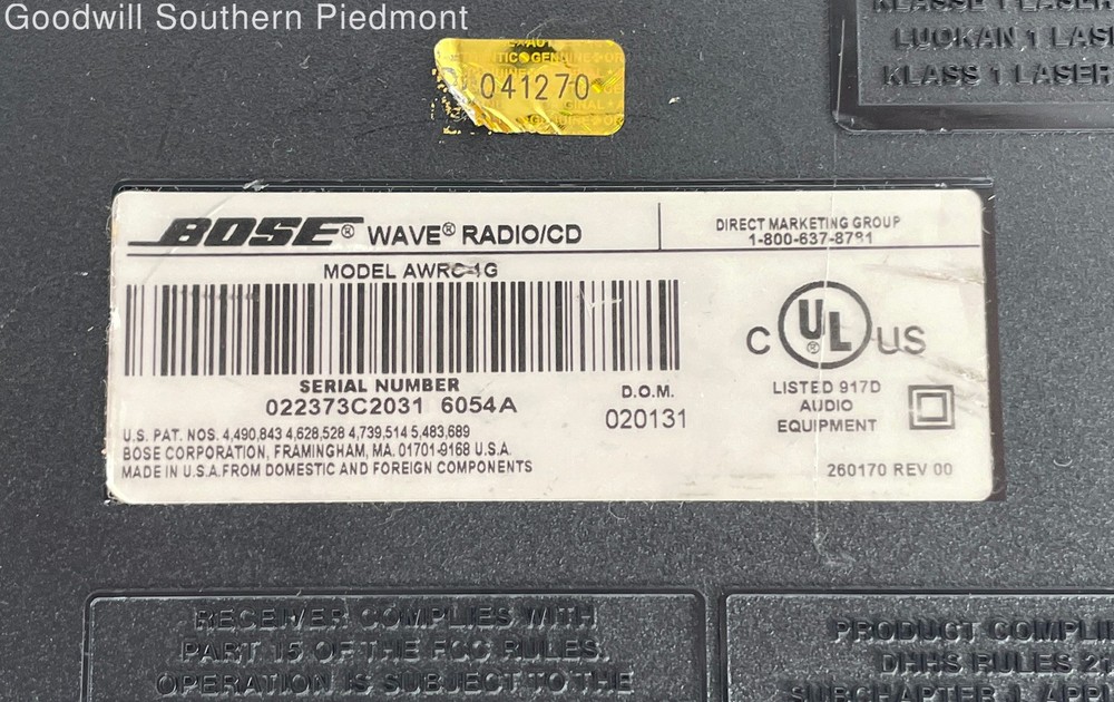 Bose Wave Radio AWRC-1G with Remote Bundle - Tested