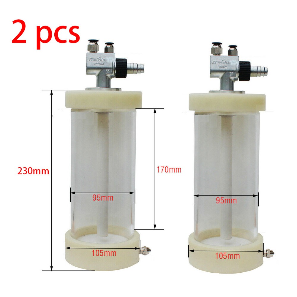 2 PCS Fluidization Hopper Cup (1 L) with IG02 Pump for Powder Coating Machine