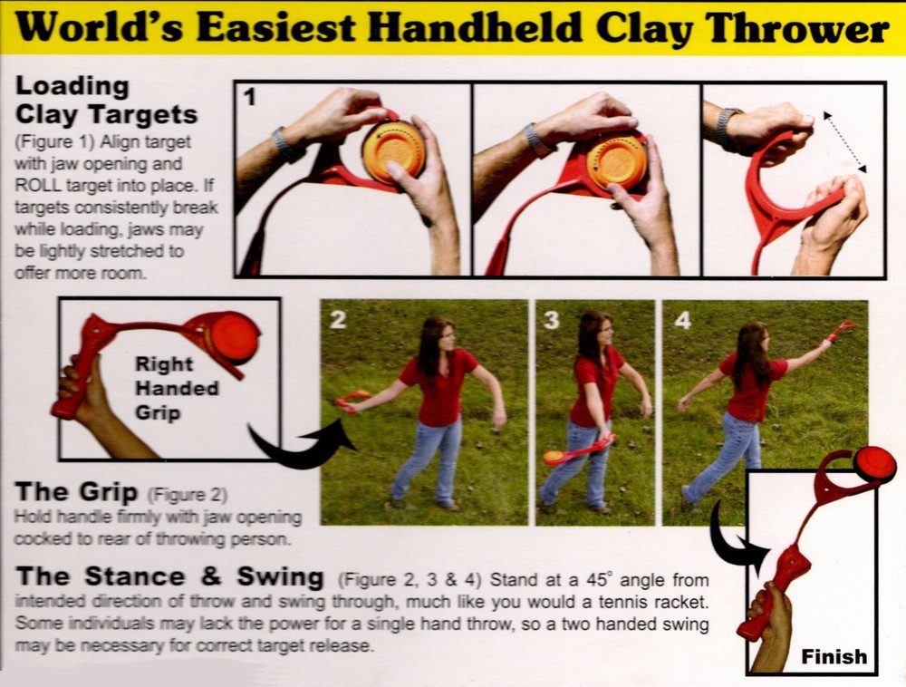 EZ-Throw ™ 3 - Hand Held Clay Target Thrower - MTM Case Guard - NEW