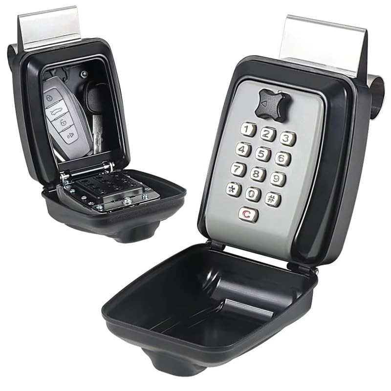 Key Lock Box with Combination Lock 12-Digits Password Code Large Capacity Wal...