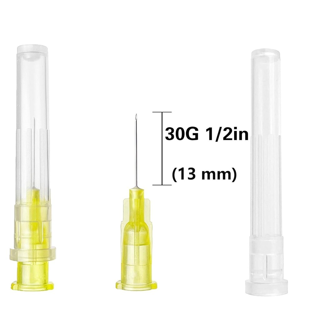 100PCS 30Ga 1/2 inch Needles Lab Accessories, Refilling Inks,Individually Pac...