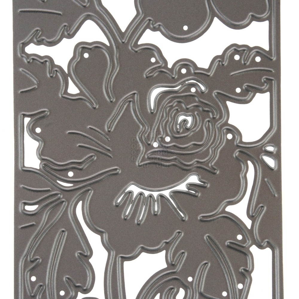 Entwined Roses Rectangular Metal Cutting Die