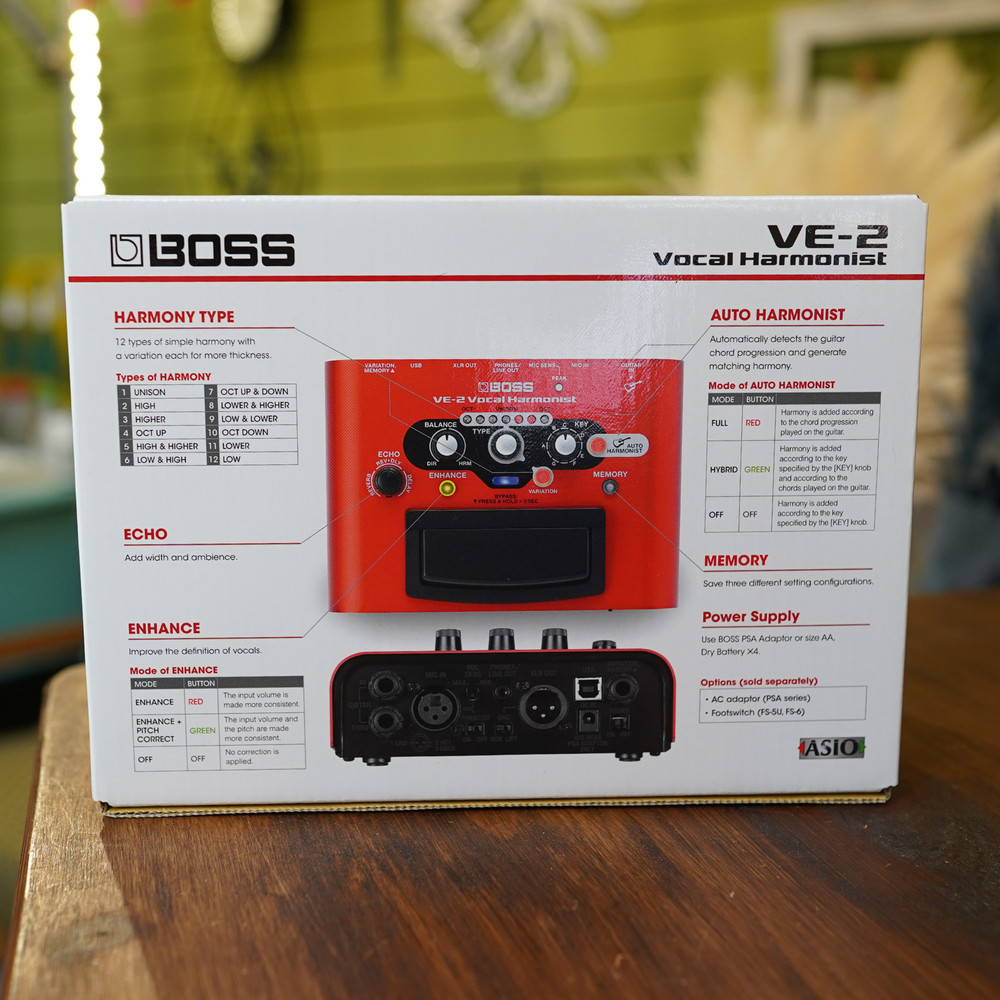 BOSS VE-2 Vocal Harmonist Vocal Effects