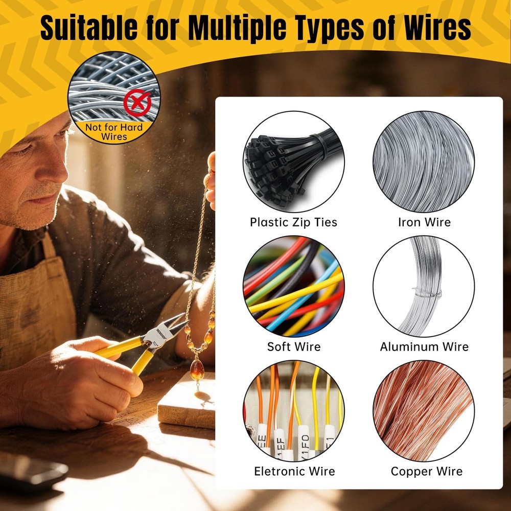 BOOSDEN 10 Pack Flush Cutters, Wire Cutters, 6'' Flush Cut Pliers | Spring Lo...