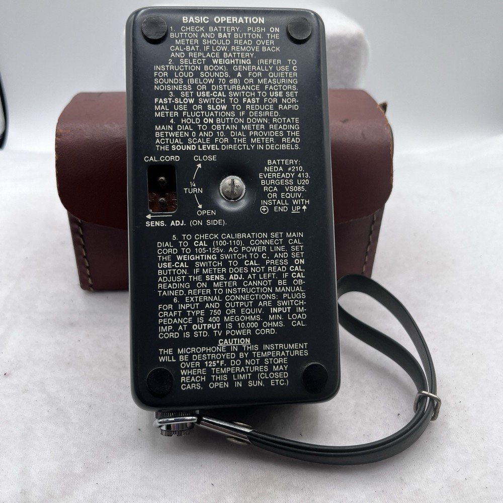 H H Scott type 450-B Sound Level meter with case & strap UNTESTED