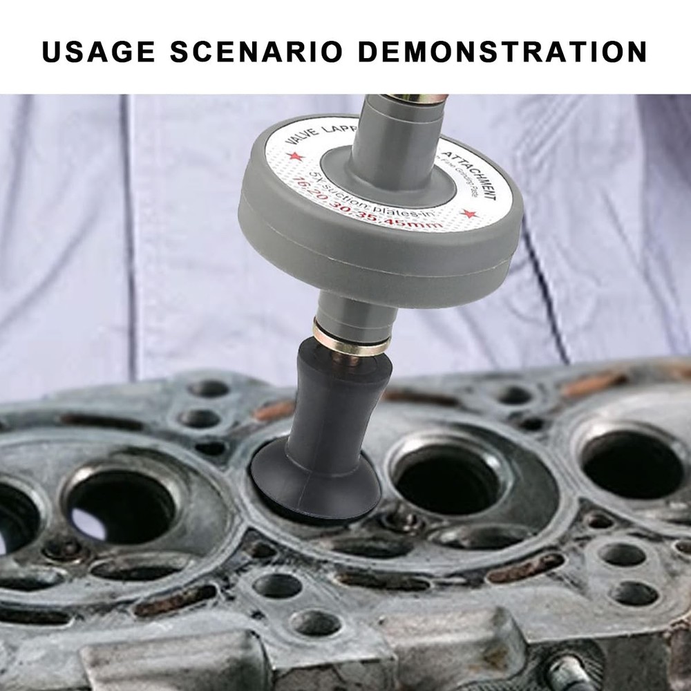 Valve Lapping Tool, Small Engine Valve Lapping Kit with 5 Suction Plates,
