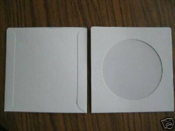 100 CARDBOARD CD DVD SLEEVE W/WINDOW, SF10