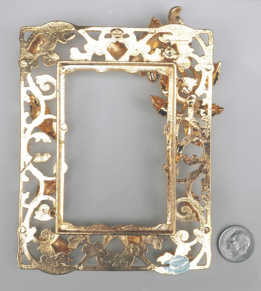 FRAME D HAND PAINTED FLORAL PICTURE FRAME