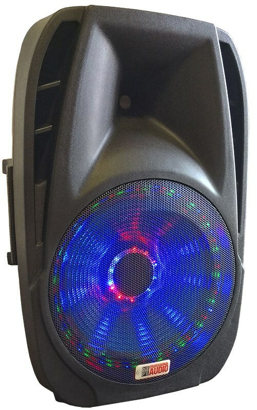 Light Em' UP! - Dj System - Lighted Powered 15" DJ Speakers - 1600 Watts