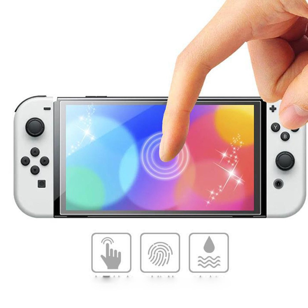 Replacement Tempered Glass Screen Protector Film for Nintendo Switch OLED NS