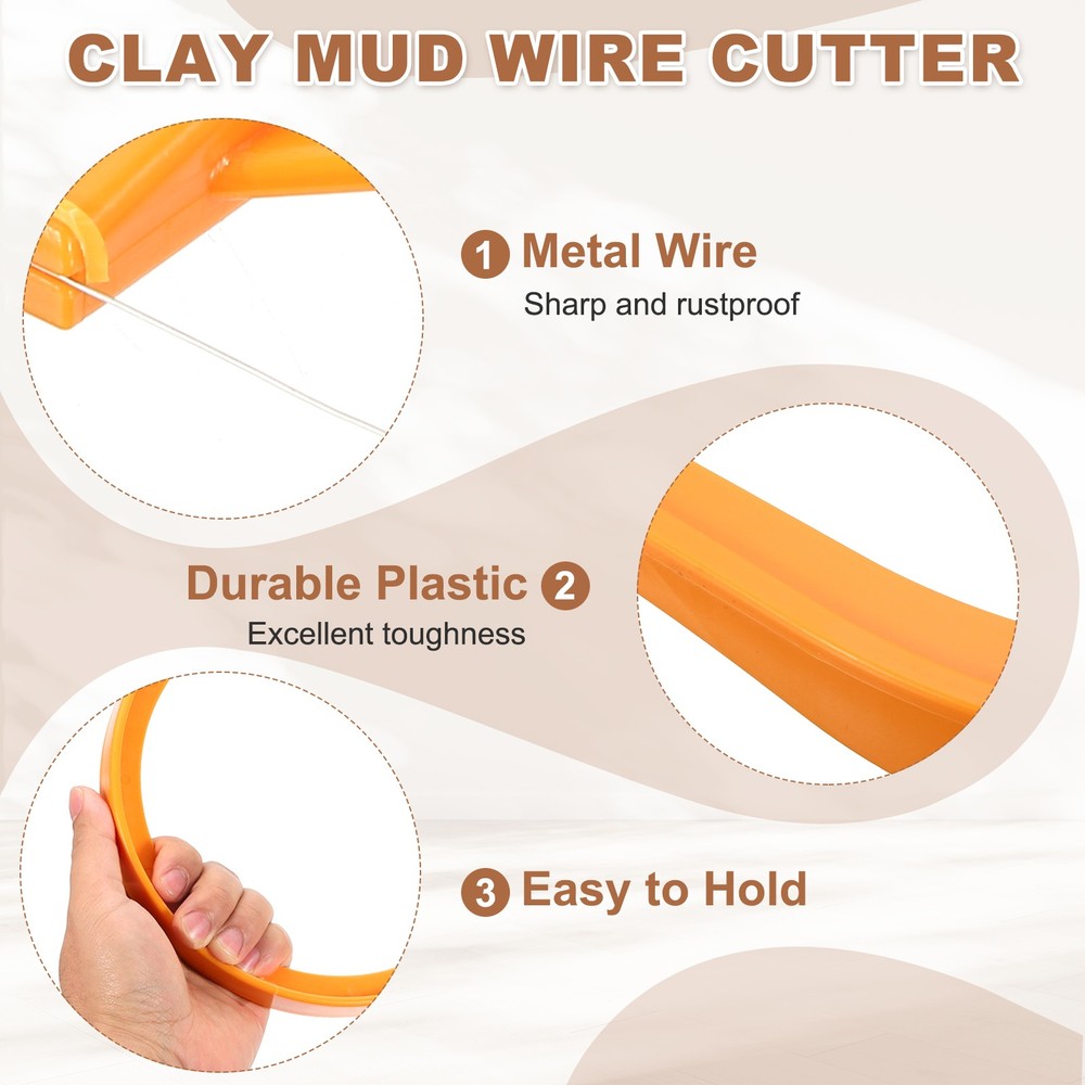 Clay Mud Cutting Wire 7.87" Wire Clay Cutter Cutting Tools Plastic