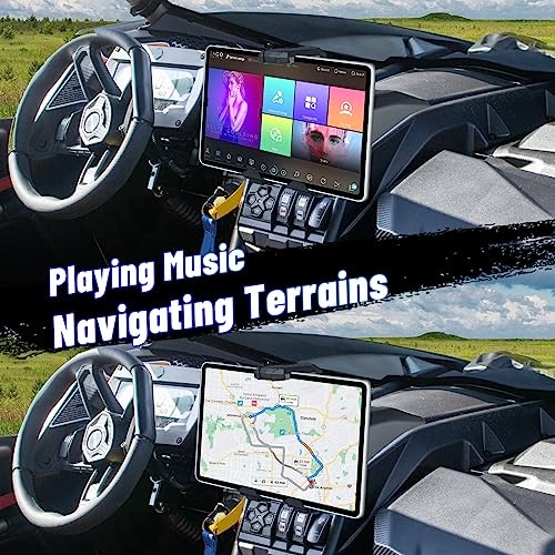 Maverick X3 Tablet Holder with Storage Box, GPS Mount Compatible with Can Am