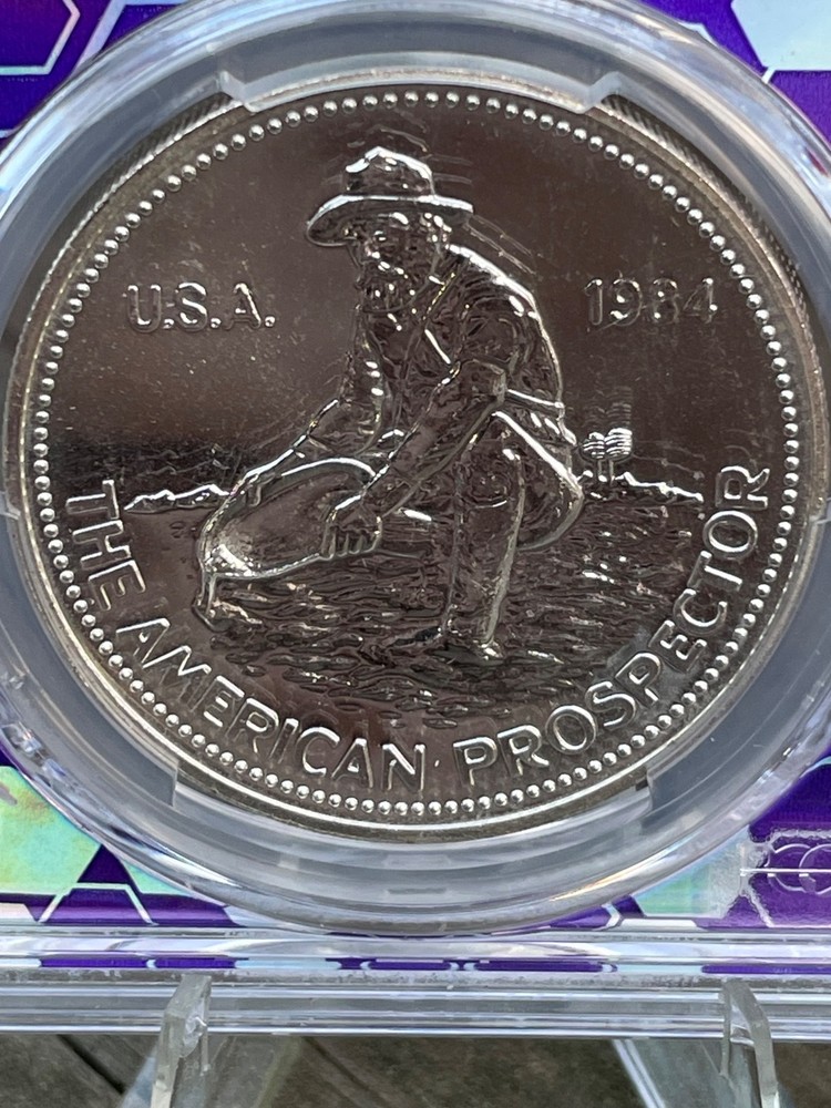 1984 Engelhard Prospector 1oz .999 Silver PCGS MS65 Eagle Reverse