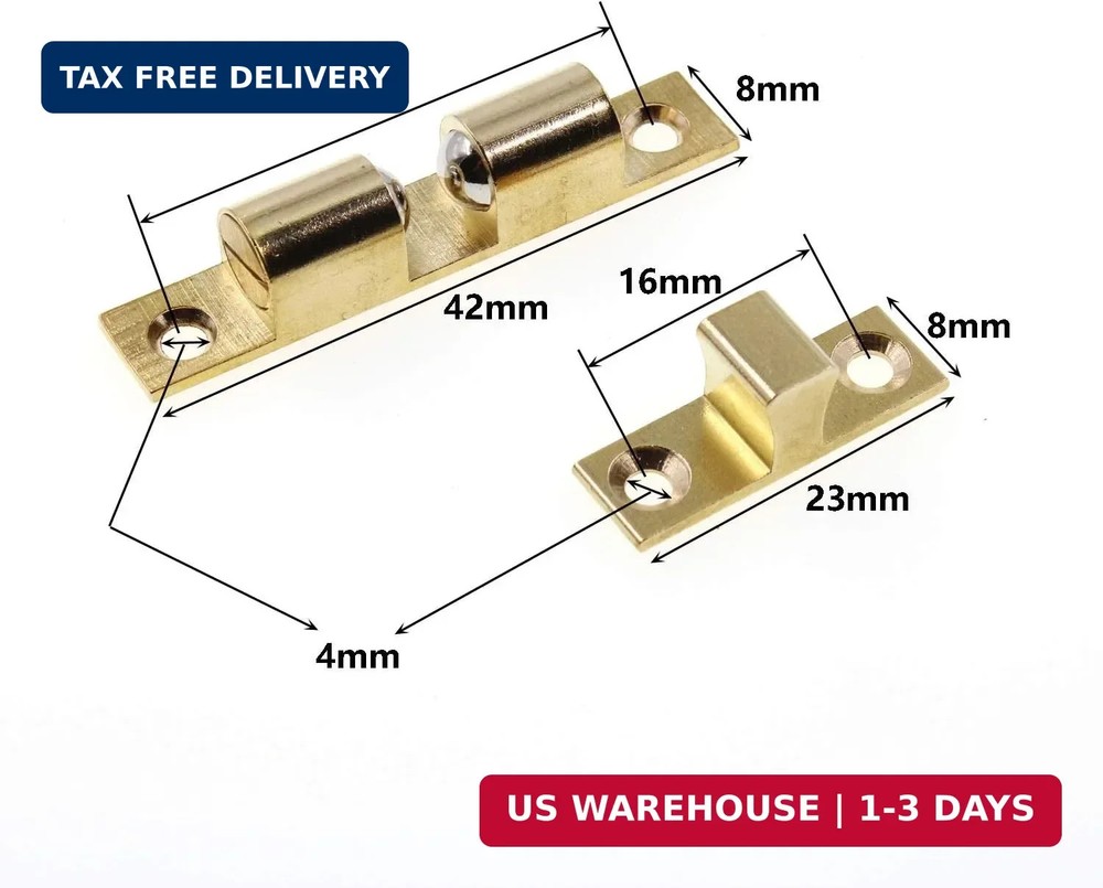Solid Brass Magnetic Closet Door Catch Latch Hardware,Cabinet Cupboard Wardrobe