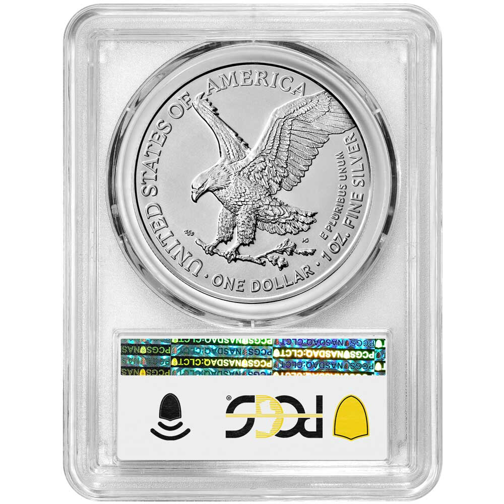 2024 $1 American Silver Eagle PCGS MS70 FS Blue Label