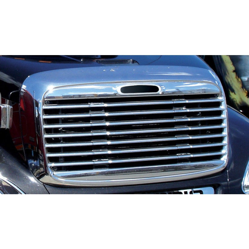 Freightliner Columbia 2000-2008 Replacement Grille with Bugscreen Grill, Chrome