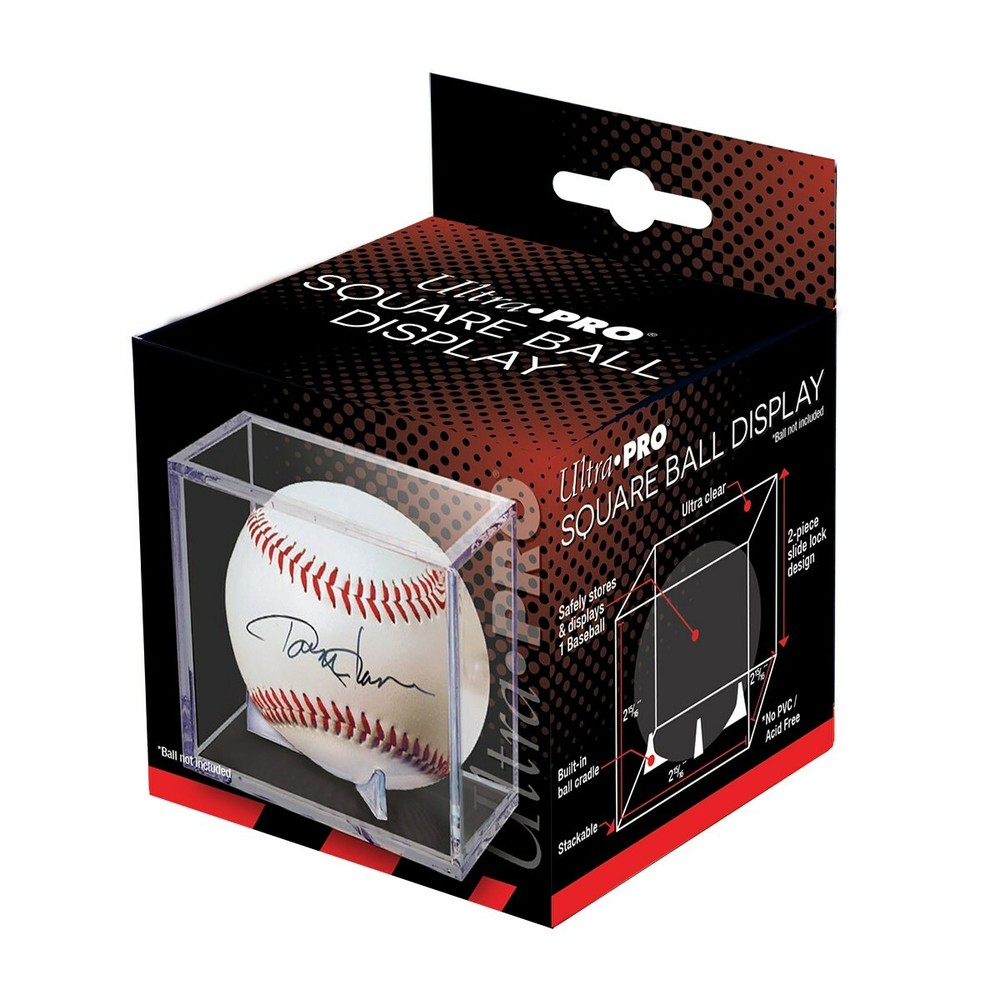 Ultra Pro Square Baseball Holder 2-Piece Cube Display Case with Built In Cradle