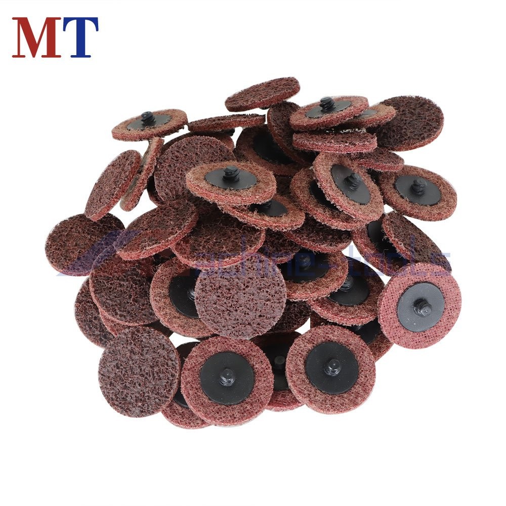 50 Pack Medium Surface Conditioning Discs 2" Roll Lock Die Grinder Sanding Pads